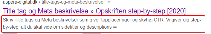 Meta description