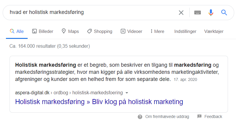 Featured snippet
