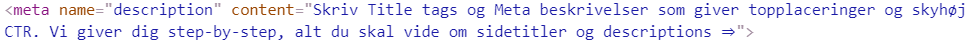 Meta description